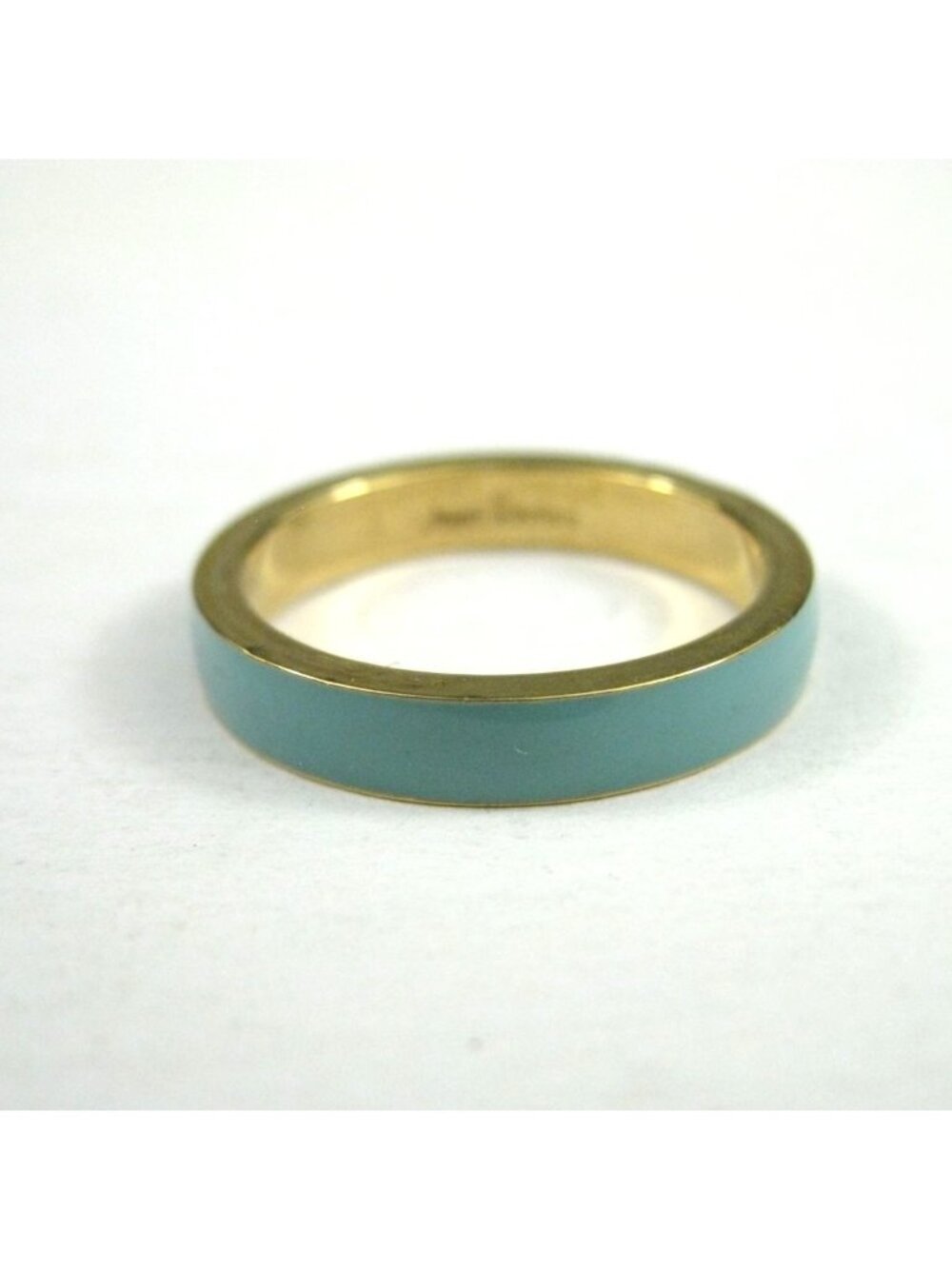 Joan Rivers Blue Enamel Band Ring Gold Tone Size 10 Thailand